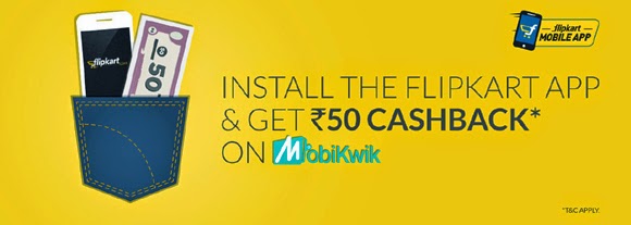 Get Rs.50 Free Recharge By Downloading Flipkart App