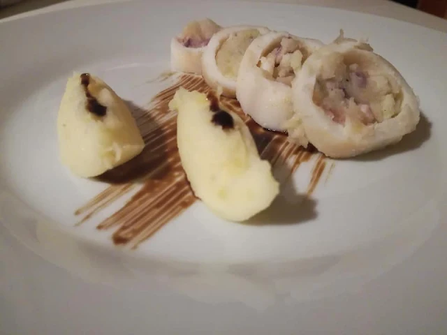 Calamari con purea di patate