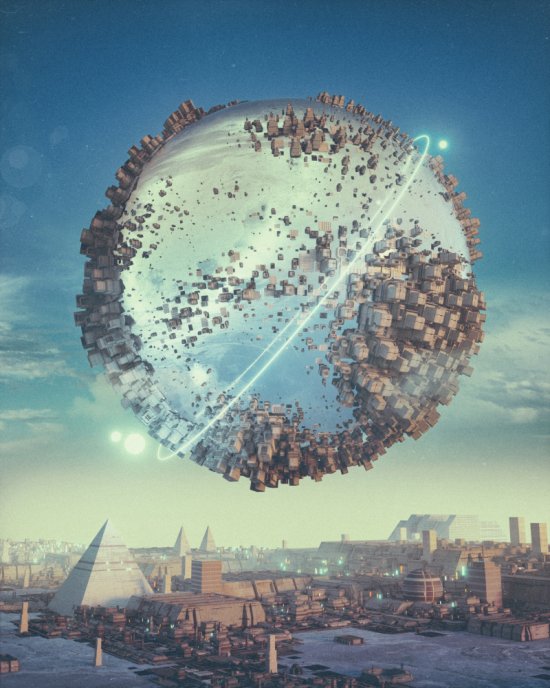 As surreais e psicodélicas ilustrações de Mike Winkelmann Mike Winkelmann Beeple ilustrações surreais psicodélicas ficção científica fantasia vintage onírico