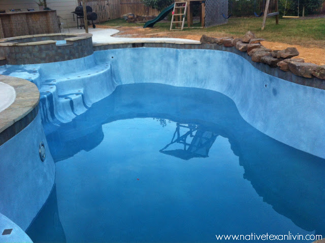 Filling a newly built pool Informative step by step pool building process with pictures showing every phase