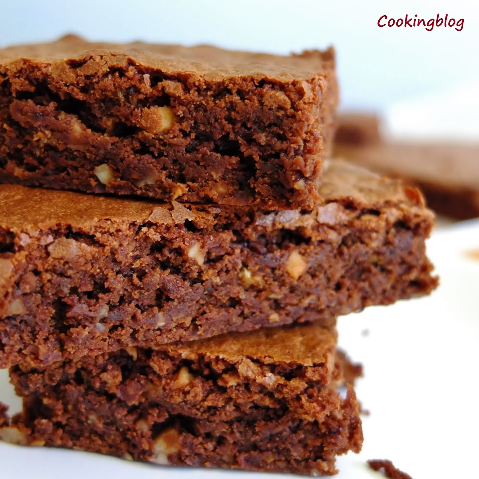 Cooking Books Brownies com avelãs Fudge brownies with hazelnuts