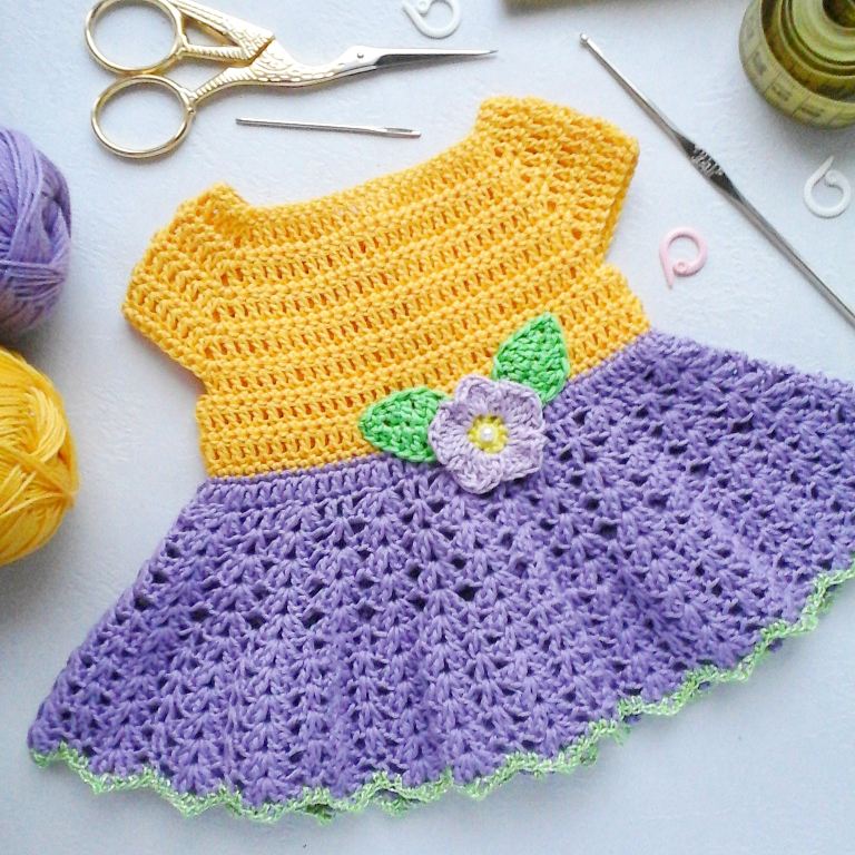 vestido de croche infantil passo a passo com grafico