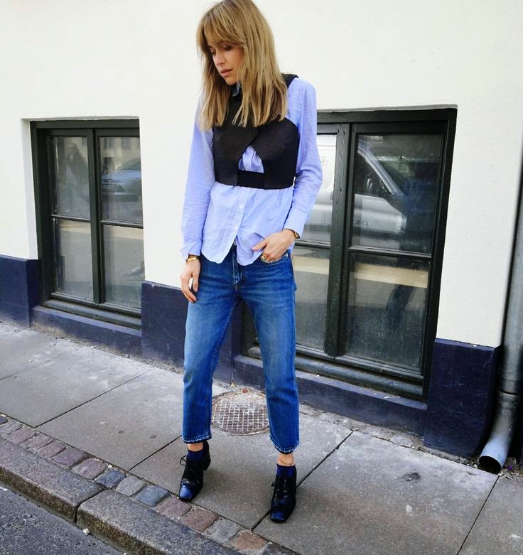 Look De Pernille Blue Button Down