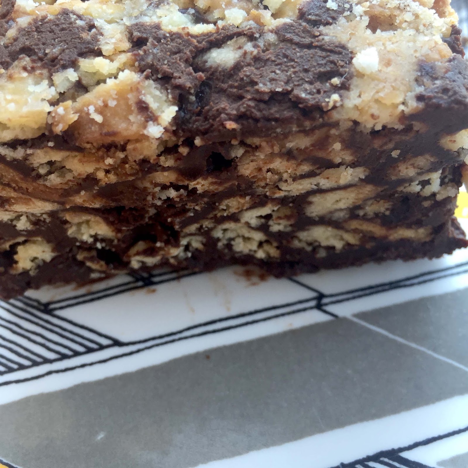 Saveur Indigo... Terrine de sablés au chocolat sans cuisson