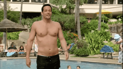 WE LOVE HOT GUYS: Josh Hopkins shirtless in Cougar Town