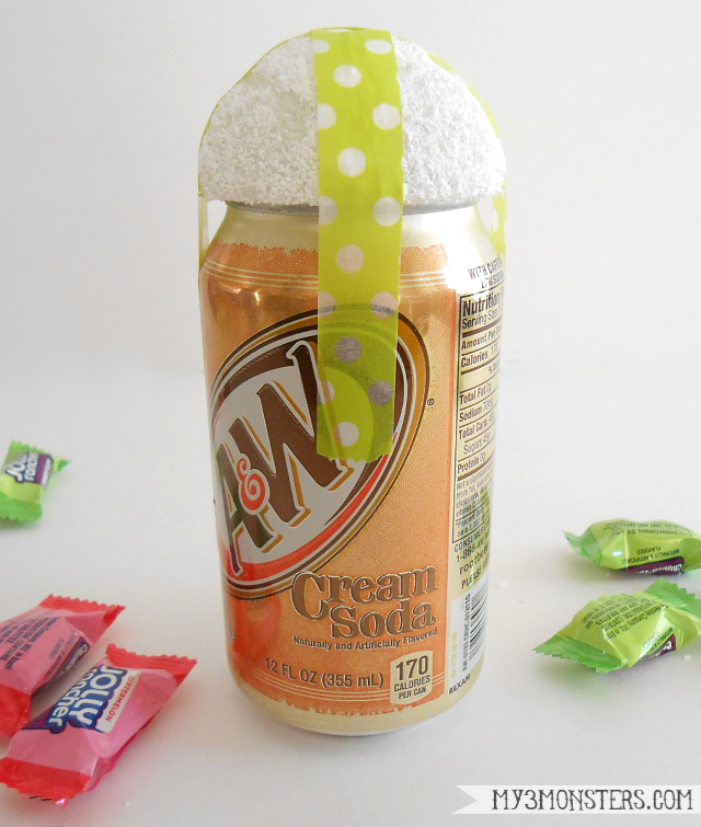 Soda Can and Candy Party Invitations with free printable labels at /