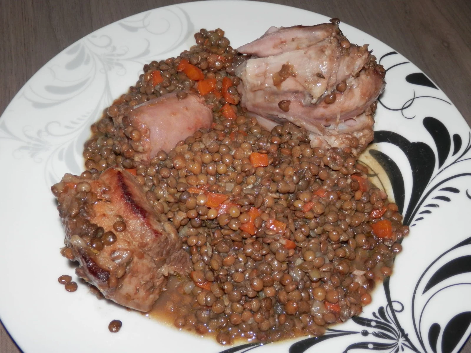 Chen Gai France :): jarret de porc aux lentilles