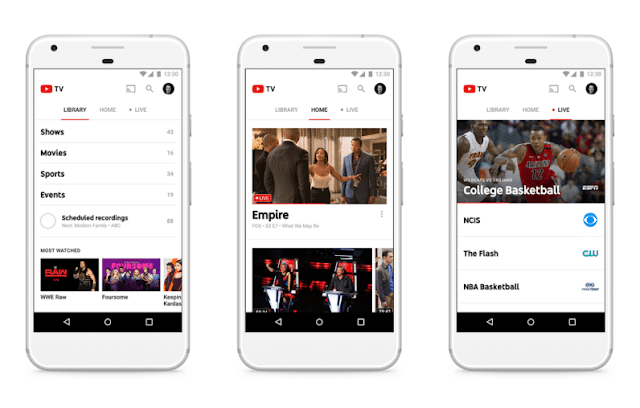 شركة اليوتيوب تطلق خدمة تلفزيون يوتيوب الجديده YouTube TV