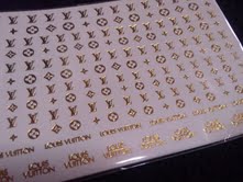 e927nails: Louis Vuitton nail sticker and Chanel nail sticker