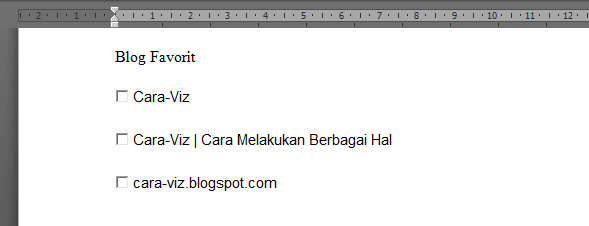 Cara Menambahkan Check Box Menggunakan ActiveX Control Pada Word Cara Menambahkan Check Box Menggunakan ActiveX Control Pada Word