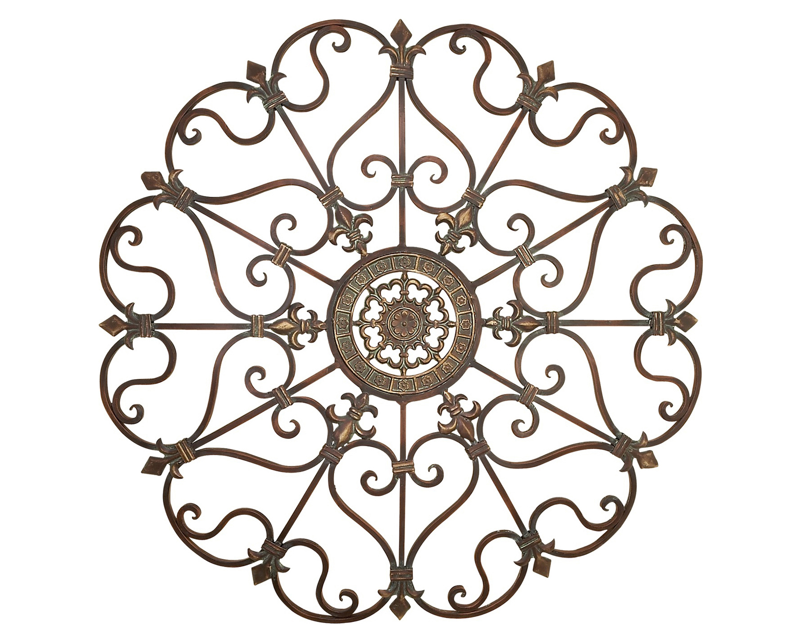 Wrought Iron Wallart Metal Scroll Work Overdoor Fireplace