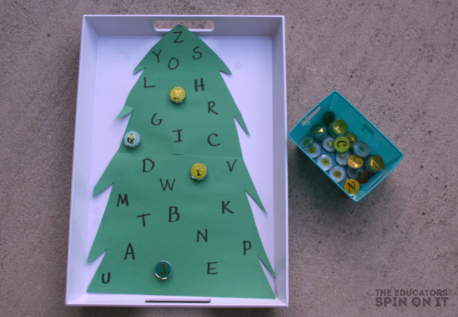 Alphabet Christmas Tree Activity for Kids from The Educators' Spin On It