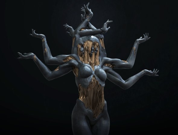 As sombrias ilustrações e modelos 3D de fantasia, ficção e terror de Elias Ravanetti Elias Ravanetti artstation arte ilustrações modelos 3D sombrias terror fantasia ficção