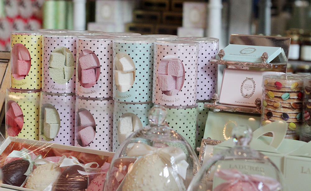 harrods, laduree, macaroons, rose cake, knightsbridge, london