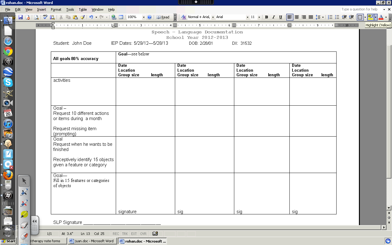 Doctor chart notes picture