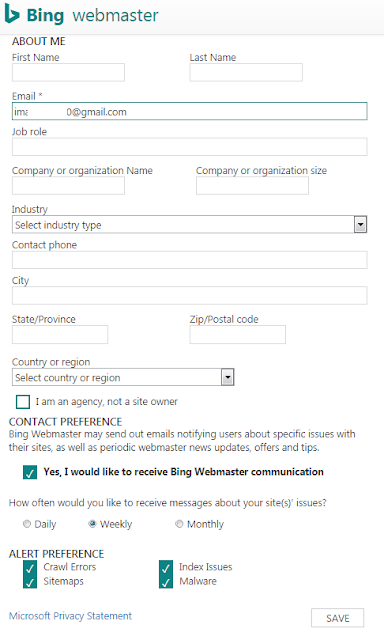 Cara Mendaftarkan Blog ke Bing Webmaster Tools Cara Mendaftarkan Blog ke Bing Webmaster Tools