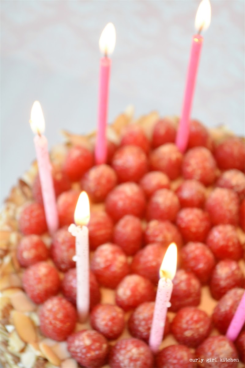 Curly Girl Kitchen: Almond Raspberry Birthday Cake