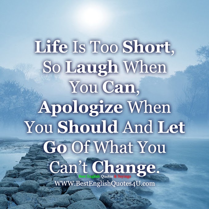 Life Is Too Short, So Laugh When You Can...