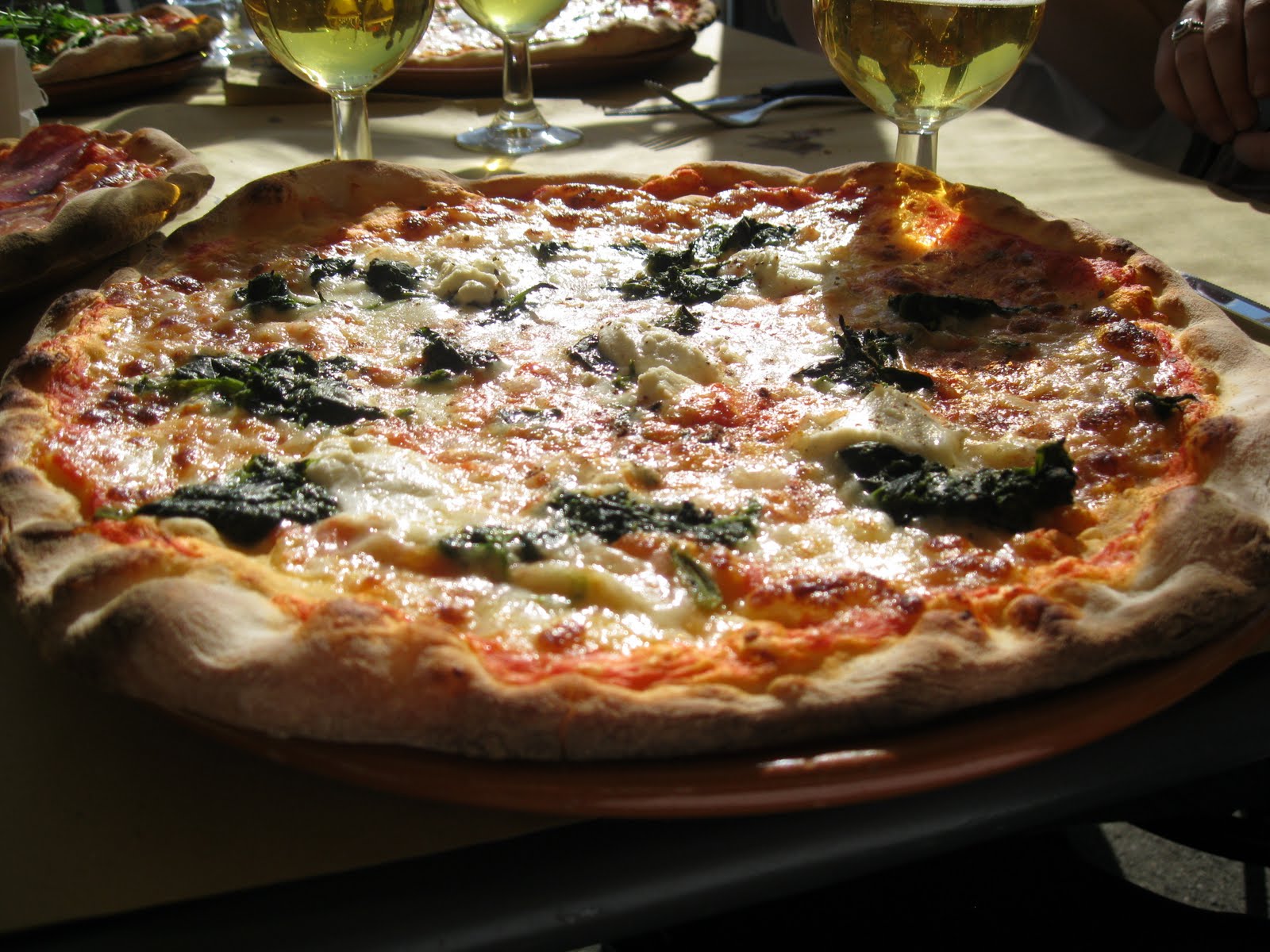 Più Più Più!: Pizza con Ricotta e Spinaci: Sweltering heat makes a ...