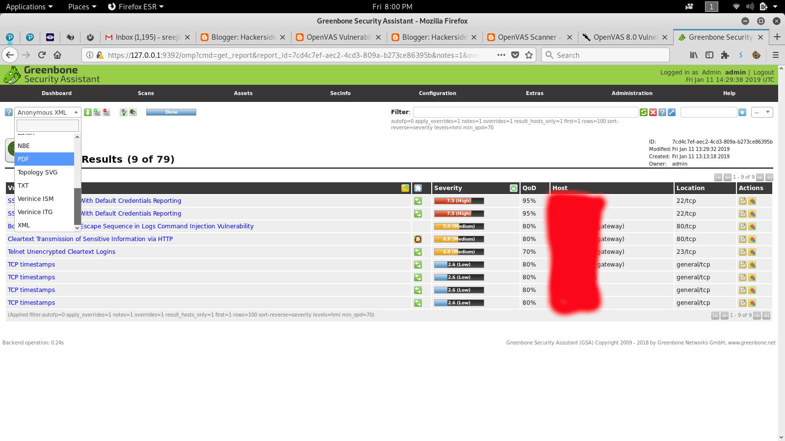 OpenVAS Scanner The Network Vulnerability scanner
