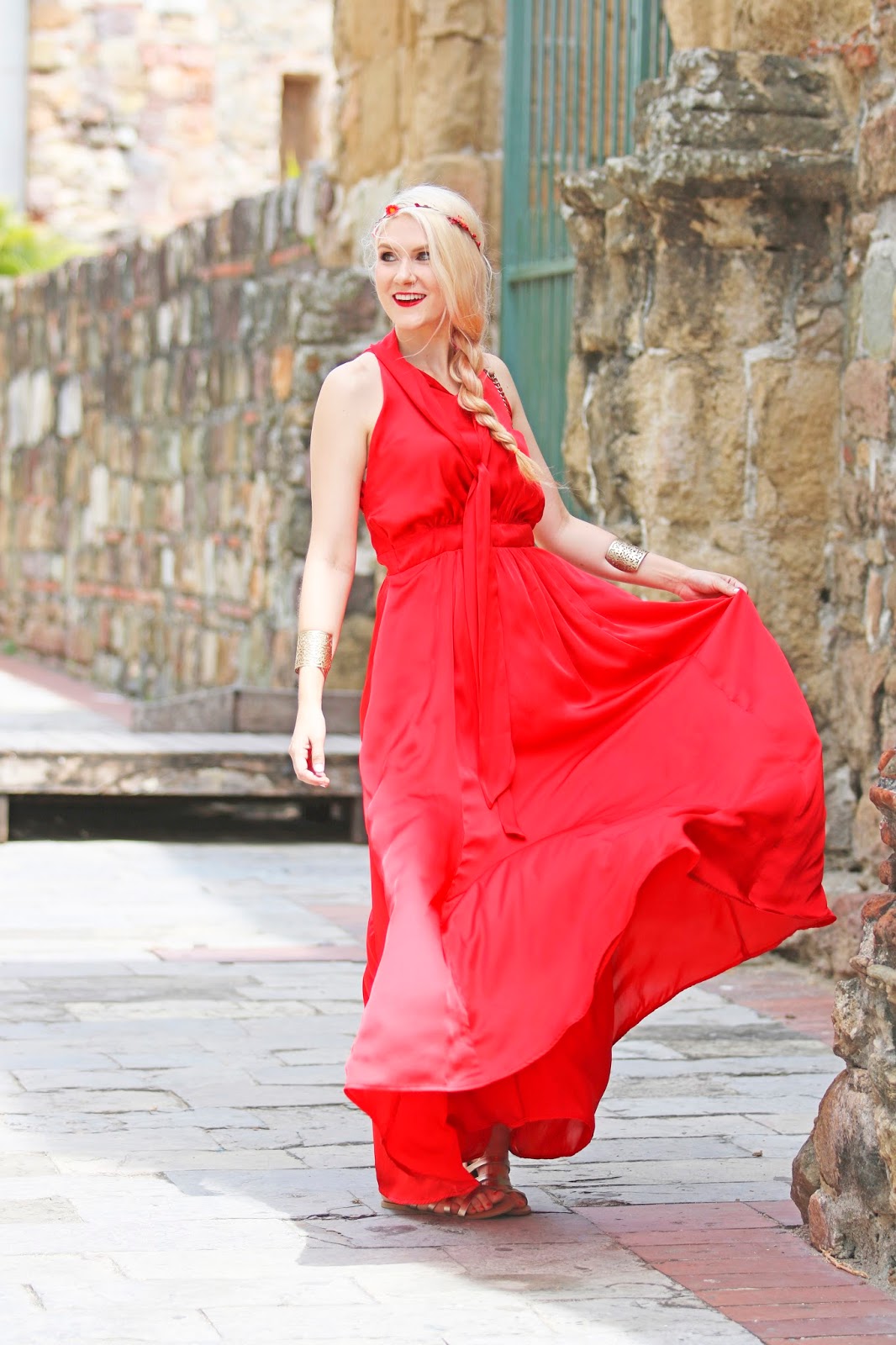 Beautiful eShakti red gown