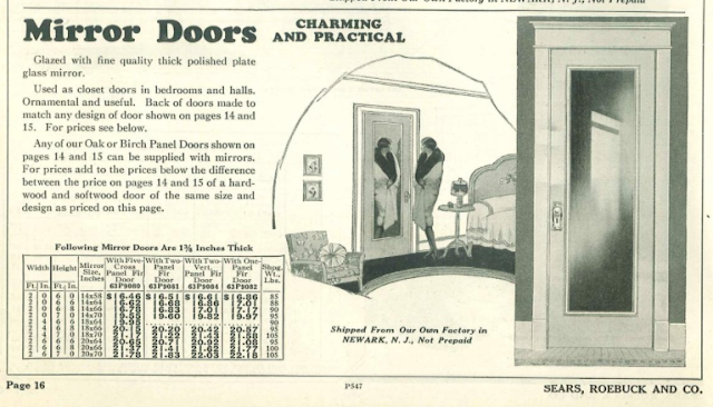 interior door option with mirror from Sears catalog