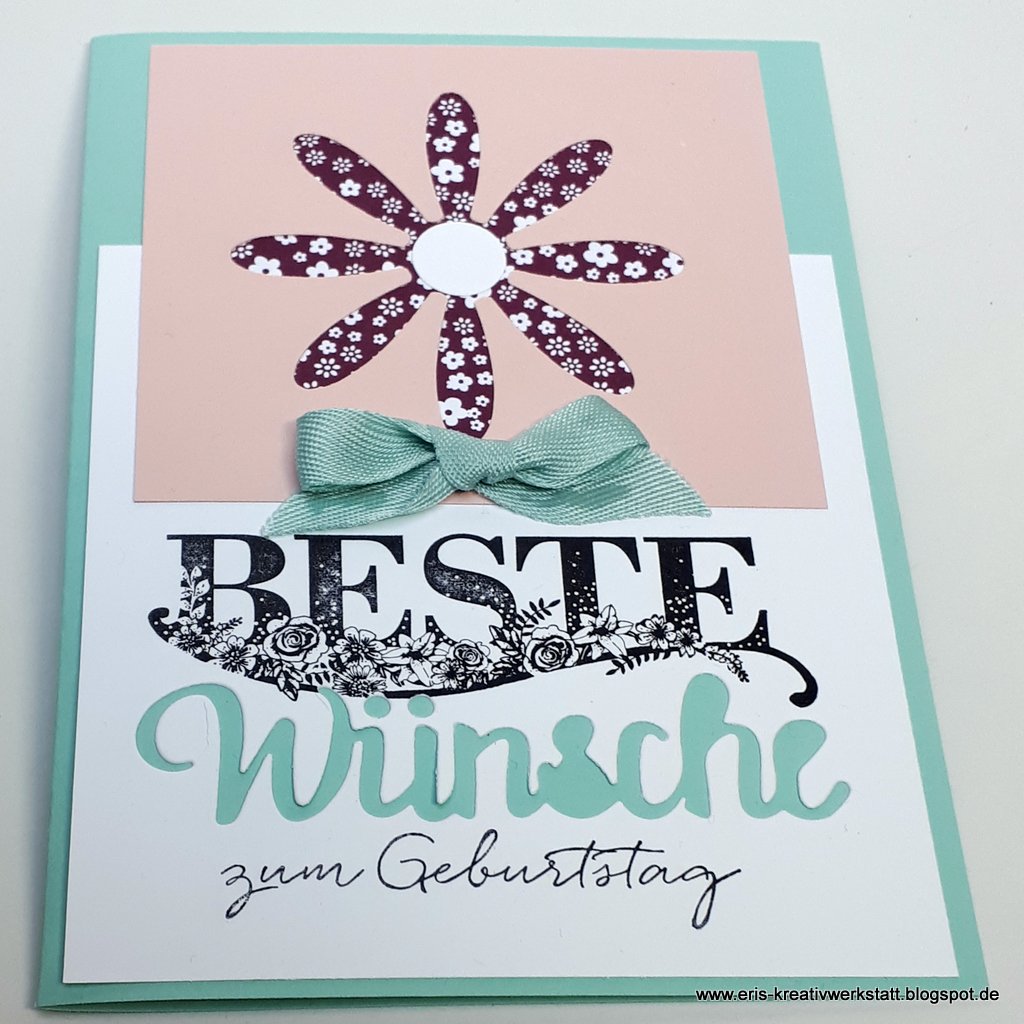 Eri's Kreativwerkstatt: Großes Gänseblümchen auf der Geburtstagskarte