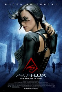 Charlize Theron in a catsuit in Aeon Flux 2005 movieloversreviews.filminspector.com