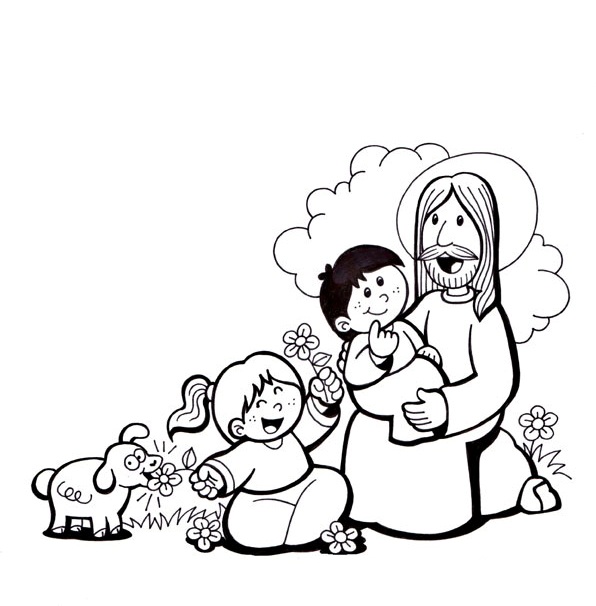 El Rincón de las Melli: DIBUJO: Jesus y los niños