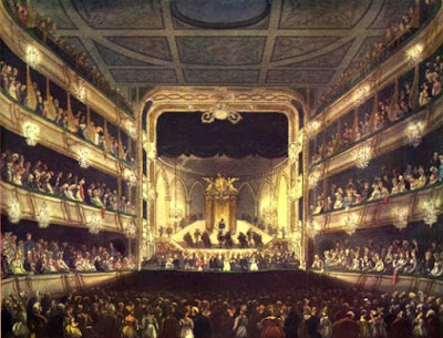 Theatre Royal, Covent Garden, from The Microcosm of London Vol 1 (1808)