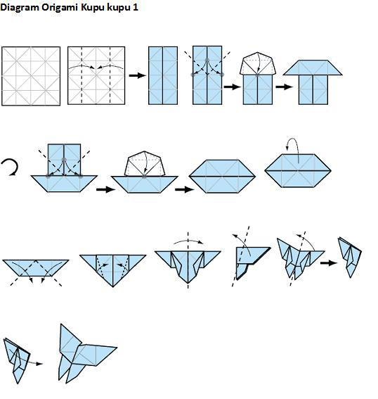 tutorial origami  kupu  kupu  Tutorial Origami  Handmade