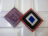 God's eye decorations in different colourways
