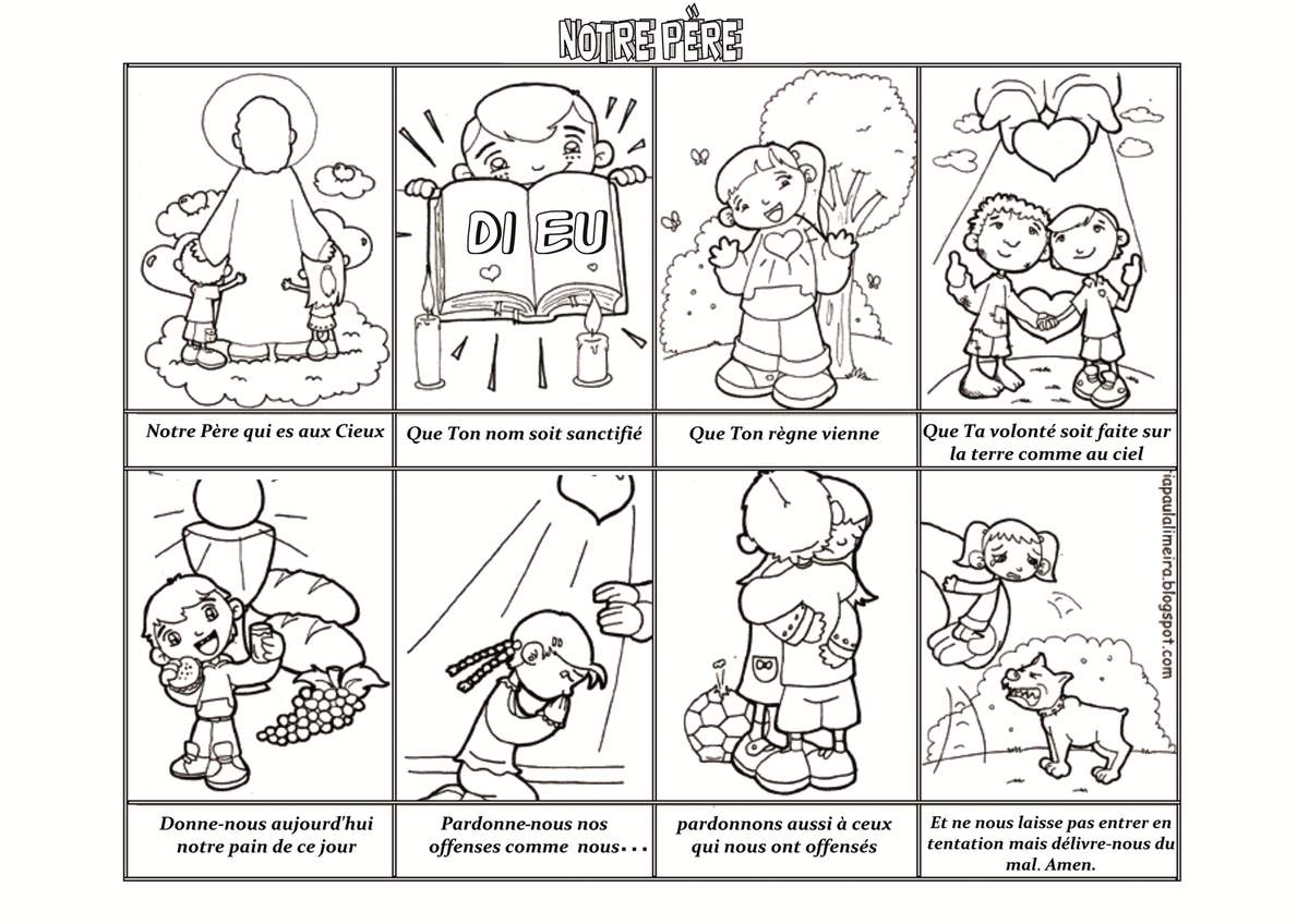 Prières à colorier (Credo, Notre Père...)  KT42  portail caté
