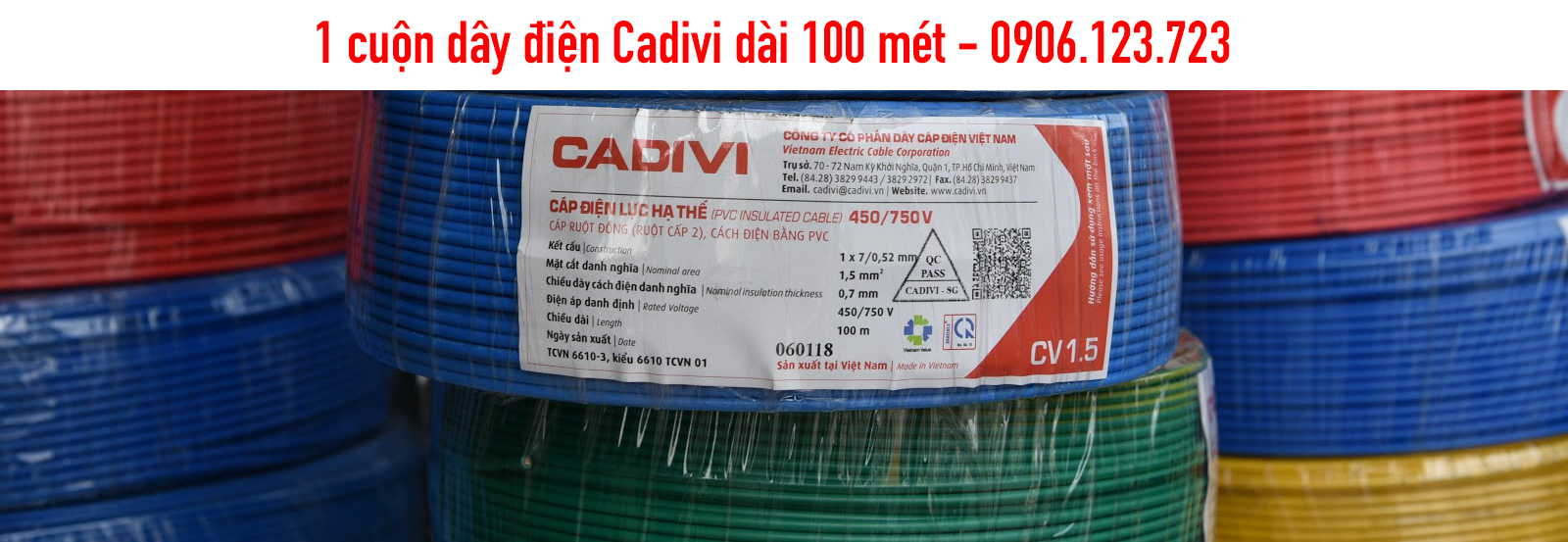 1 Cuộn dây điện Cadivi bao nhiêu mét?