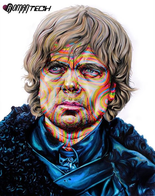 01-Peter-Dinklage-Tyrion-Lannister-Game-of-Thrones-Joshua-Roman-Rainbow-Portraits-Drawings-Illustrations-www-designstack-co