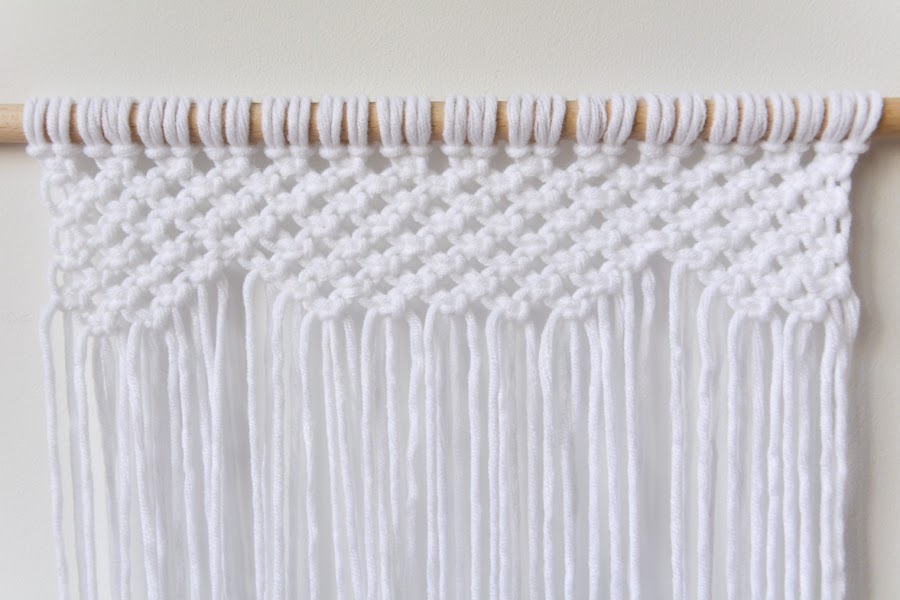 Fila 8 del tapiz de macramé