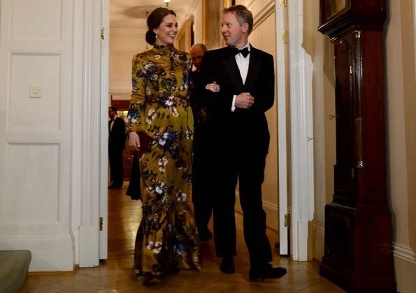 Kate Middleton wore Erdem Stephanie Gown. Crown Princess Victoria and Prince Daniel