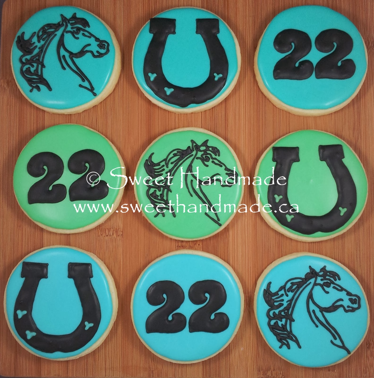 Sweet Handmade Cookies Horse Cookies to Celebrate 22nd Birthday