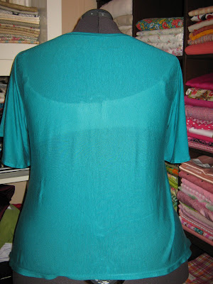 Bright Teal Jersey Knit Flutter Sleeve Top Cato Fashion www.sewplus.blogspot.com