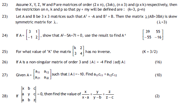 Matrices and determinate,important  question for matrix,square matrix,inverse matrix,