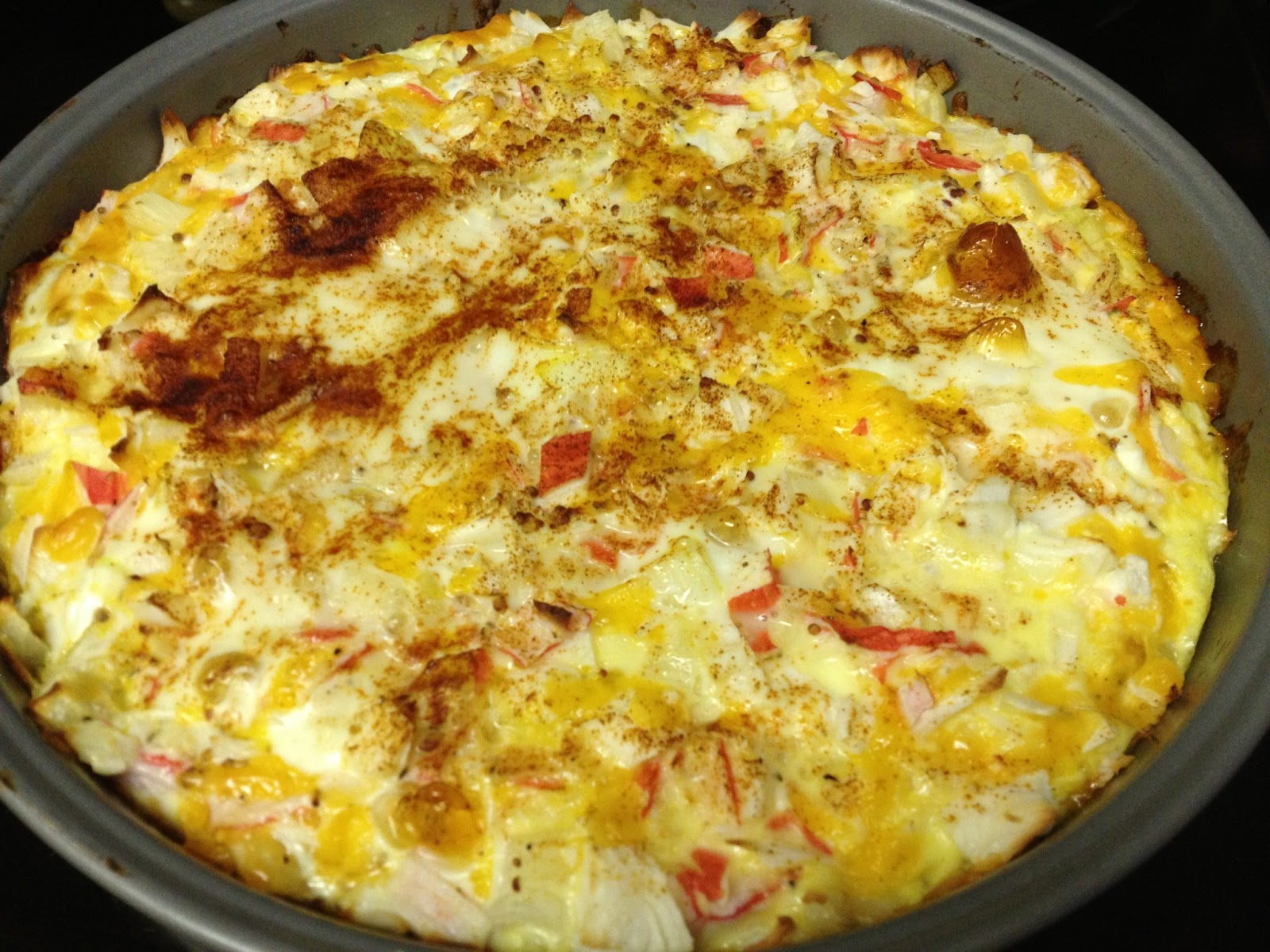 What Holly's Cooking Crustless Crab Quiche!