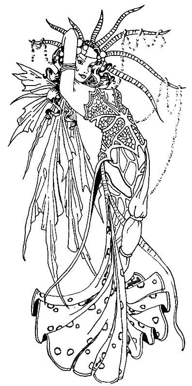 dark fantasy fairies coloring pages - photo #3