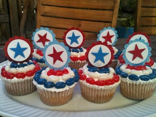 Cupcakes Capitan America, parte 2