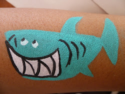 face painting paint shark easy cheek simple designs quick boys facepainting paintings sharks faces rachel painted facepaint birthday cheeks party