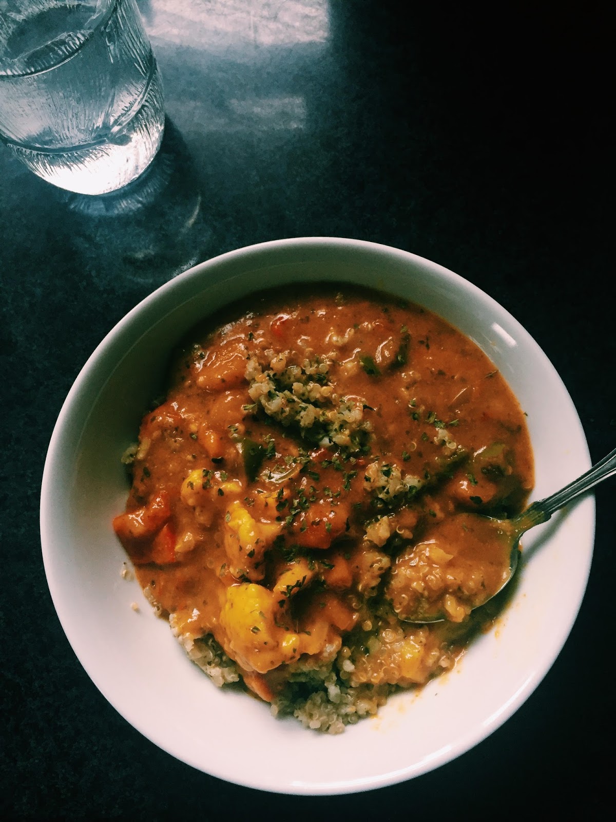 Sri Lankan Vegetable Curry (with Quinoa and Cauliflower Rice)