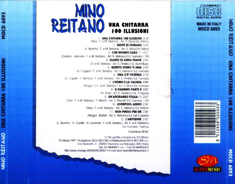 My music new Mino Reitano Una Chitarra 100 Illusioni My music new Mino Reitano Una Chitarra 100 Illusioni
