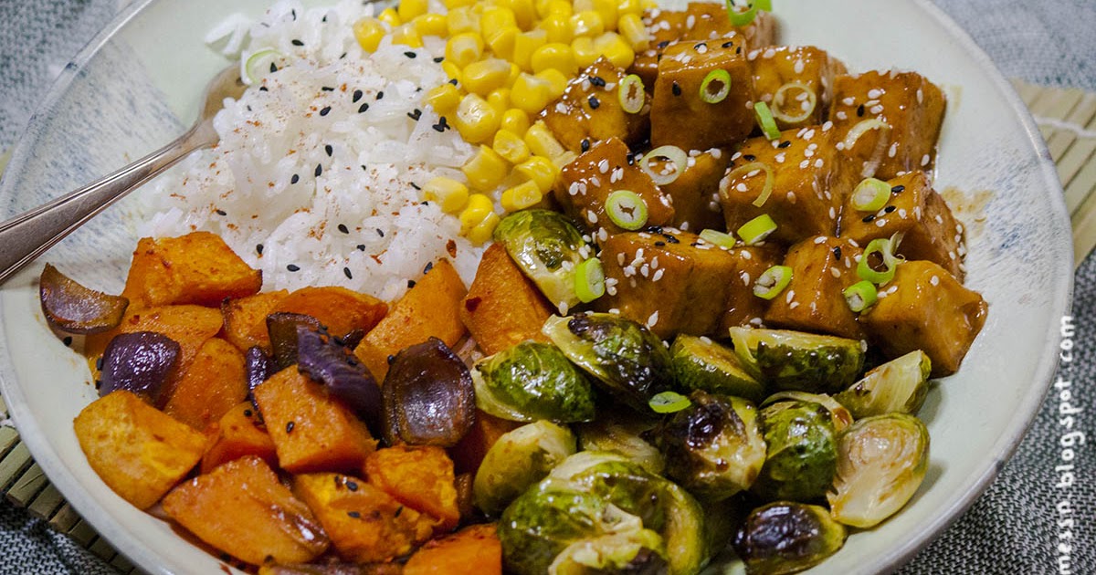 Wos zum Essn: Bowl mit süß-saurem Orangen-Tofu, Rosenkohl und ...