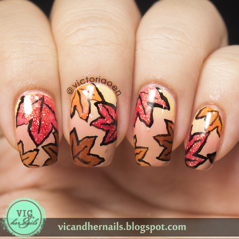 Vic and Her Nails: Digital Dozen Does Autumn - Day 2: Autumn Leaves