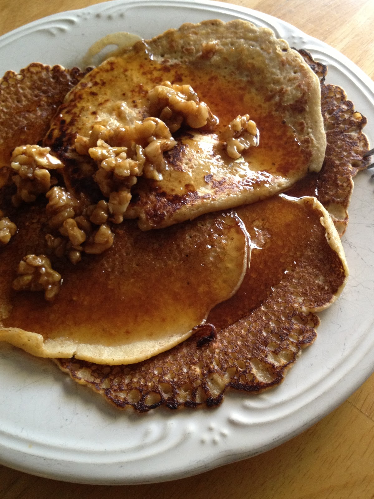 Tora's real food Pancake mix with apple cider syrup and candied