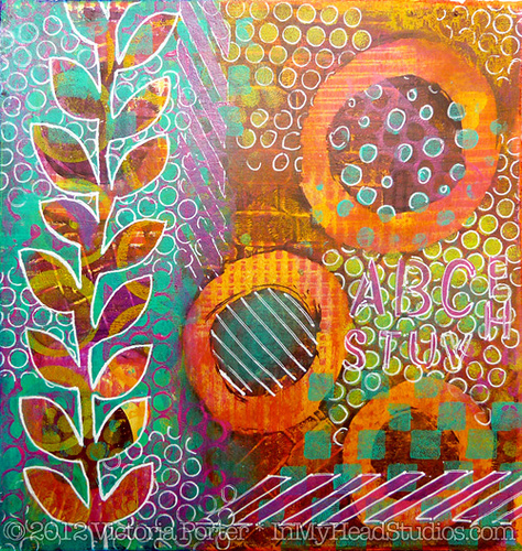 Paperartsy 2016 topic 9 mono printing challenge 